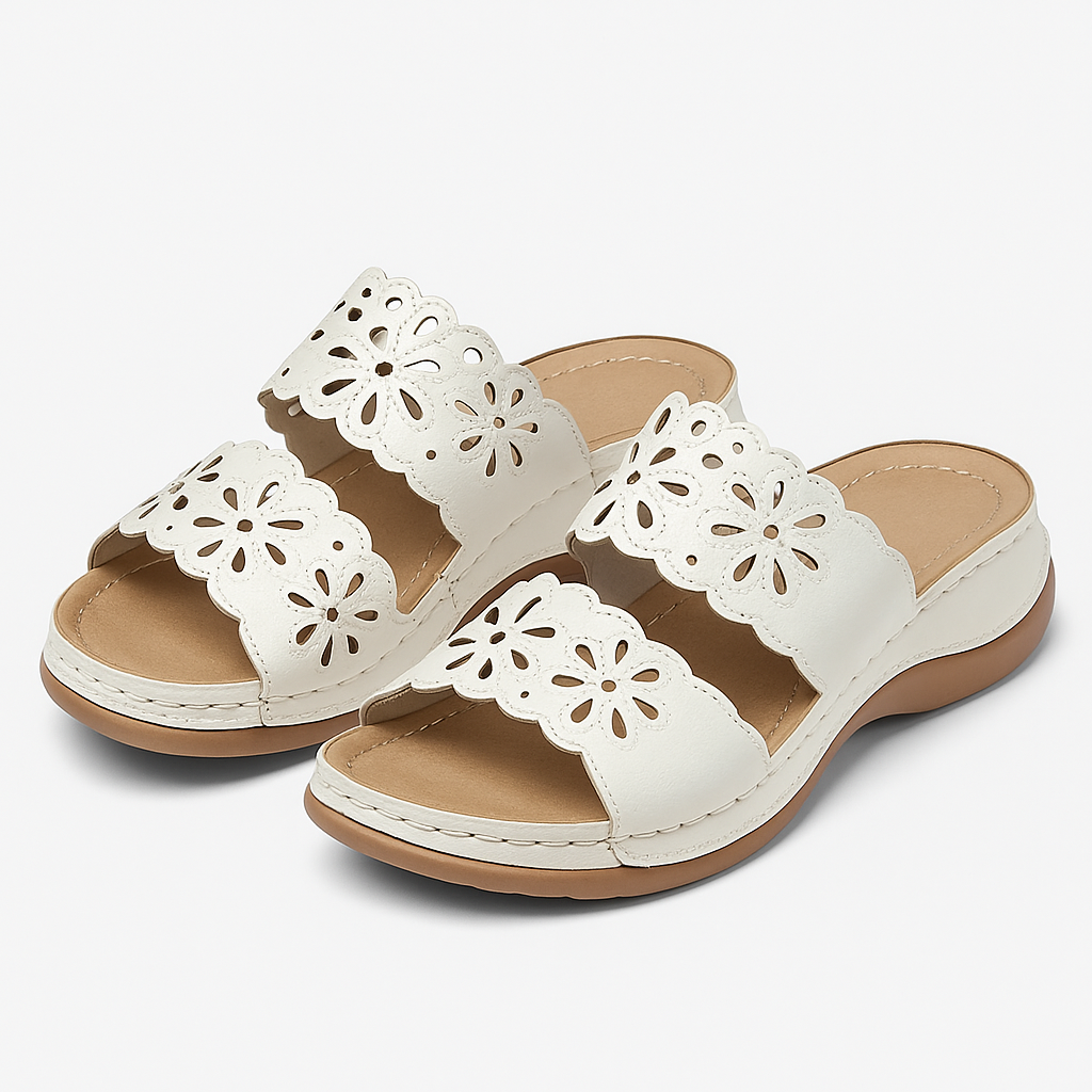 Ines™ – Blomstrede Ortopædiske Sommarsandaler