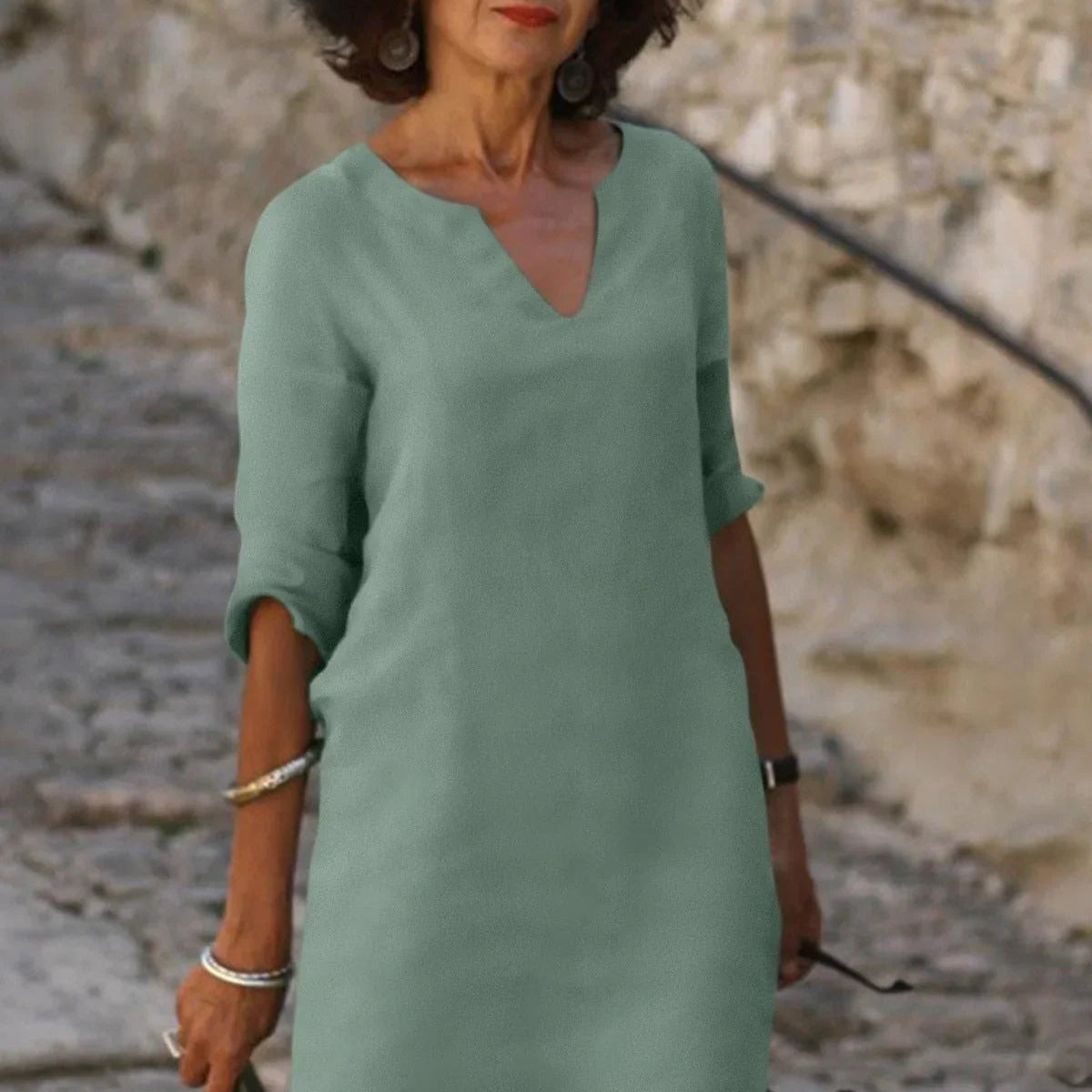 Emilia V-Hals Kjole
